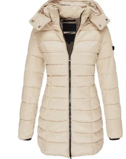ZA-Zola Mid Length Quilted Jacket Women Slim Fit Winter - ZA-Zola