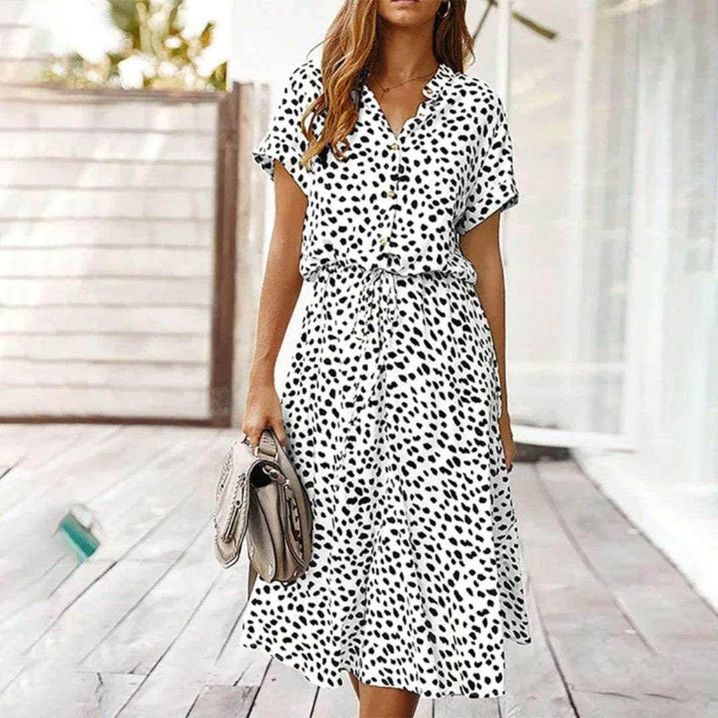 Printed Vacation Cake Skirt Maxi Dress - ZA-Zola