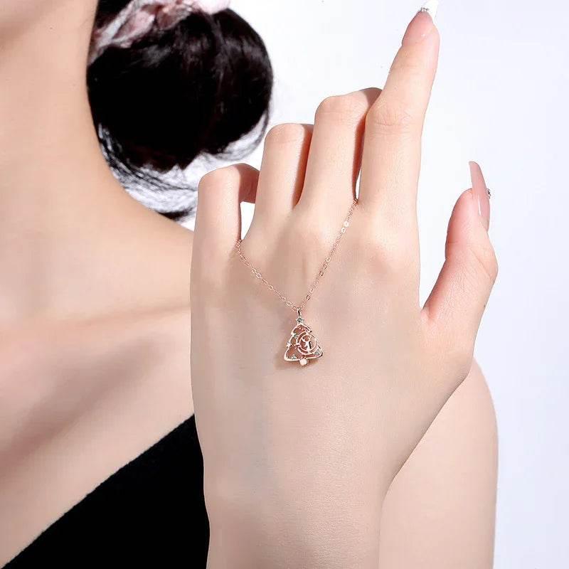 Shop S925 Elk Christmas Tree Necklace – Elegant Sparkle - ZA-Zola