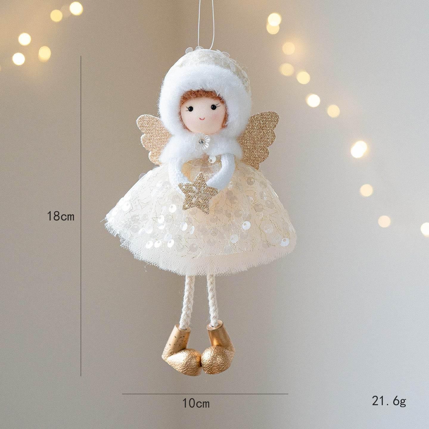 Christmas Angel Girl Pendant Winter Mesh Big Eyes Décor - ZA-Zola