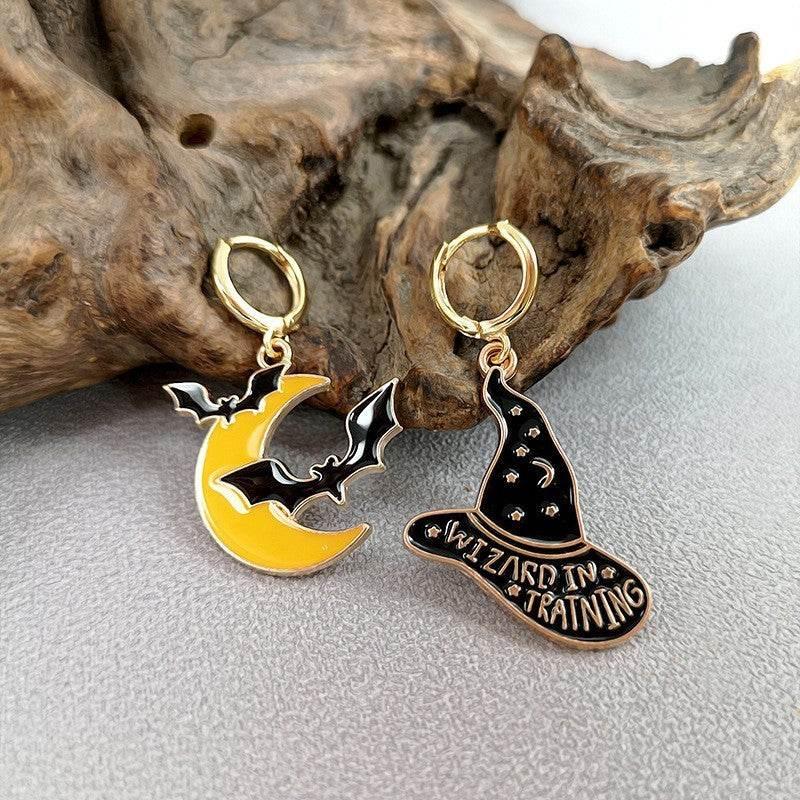 ZA-Zola Halloween Ghost Pumpkin Bat Earrings - ZA-Zola