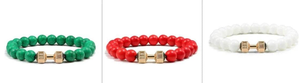 Turquoise Electroplated Alloy Barbell Bracelet - ZA-Zola