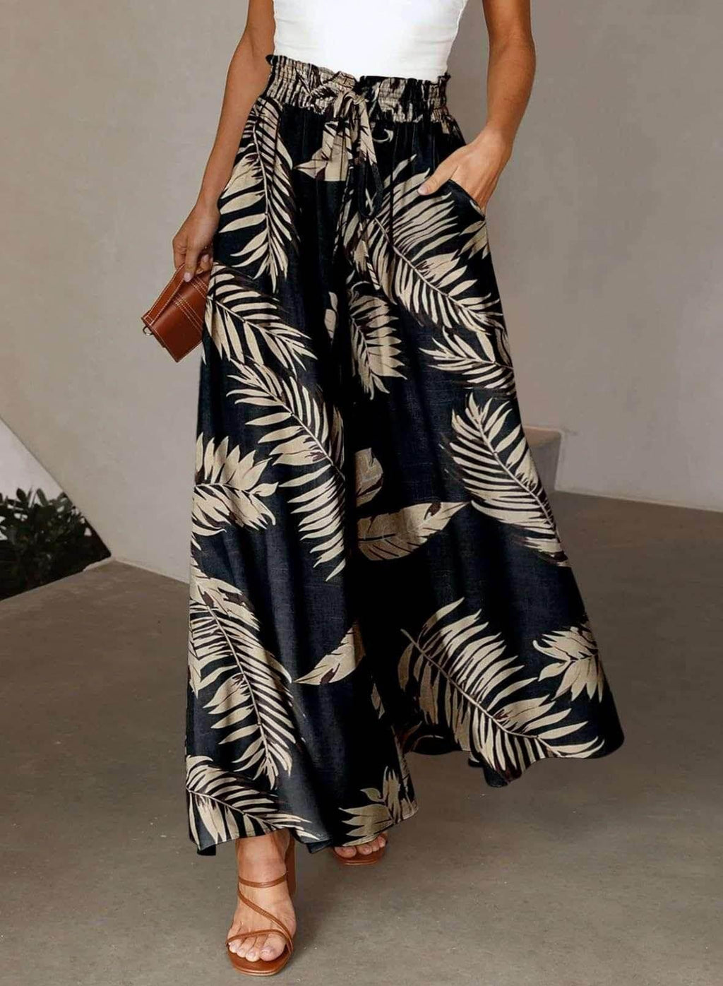 Floral Wide-Leg Beach Pants – Summer Vibes Only - ZA-Zola
