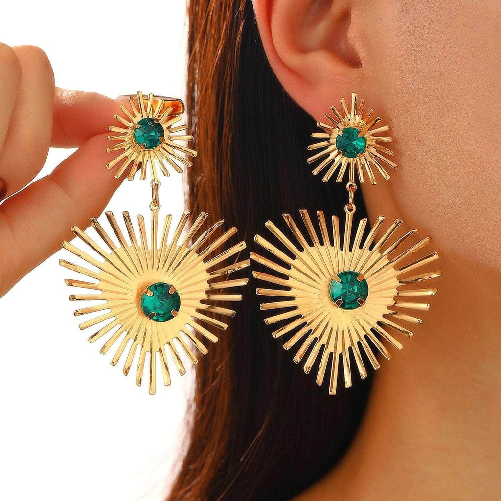 Bohemian Sunflower Heart Earrings - Shop Now! - ZA-Zola