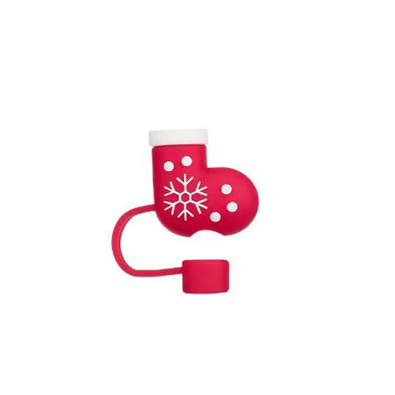 Christmas Straw Cover | 10mm Silicone Dust Cap Cup Accessory - ZA-Zola