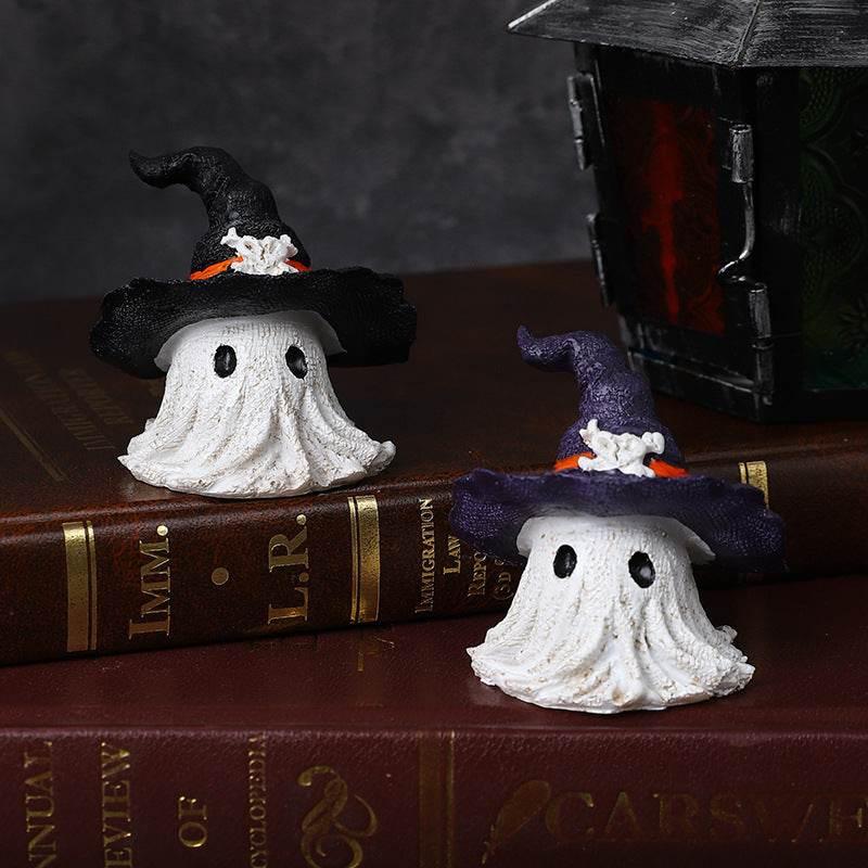 ZA-Zola Resin Halloween Wizard Hat Ghost Ornament - ZA-Zola