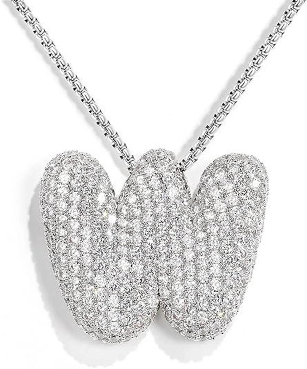 Zircon Balloon Letter Pendant Necklace for Women - ZA-Zola