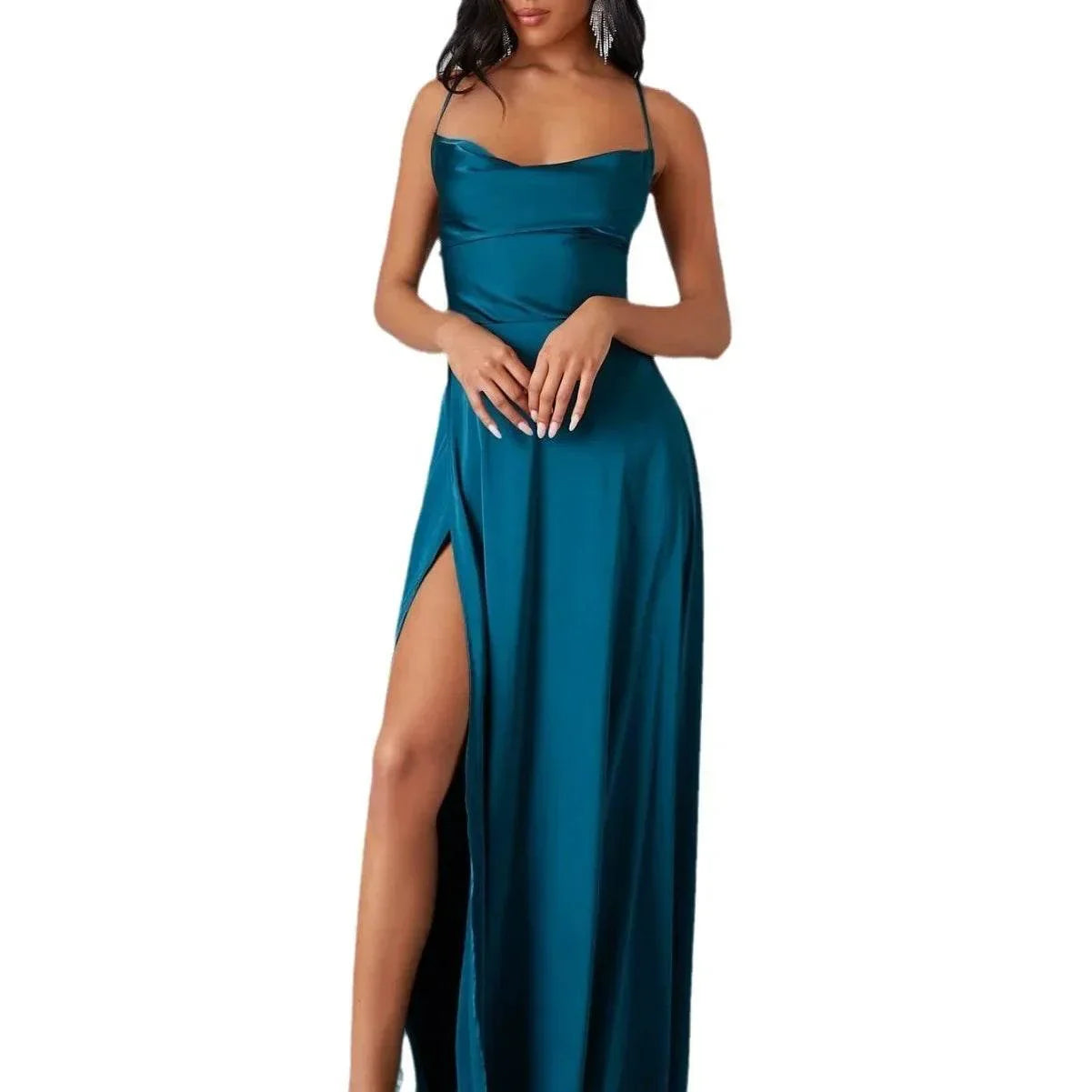 Backless Slim Fit Dress – S-3XL, 14 Colors - ZA-Zola