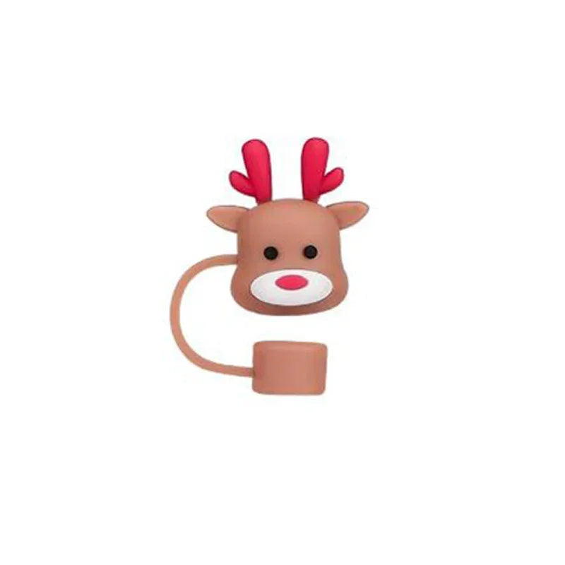 Christmas Straw Cover | 10mm Silicone Dust Cap Cup Accessory - ZA-Zola