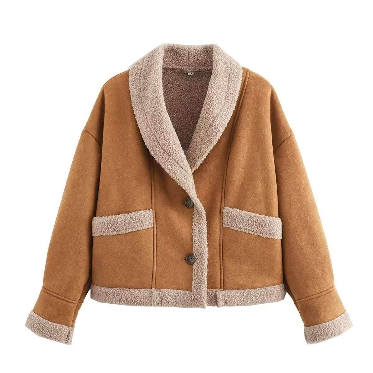 Lapel Woolen Coat with Pockets – Women’s Winter Jacket - ZA-Zola
