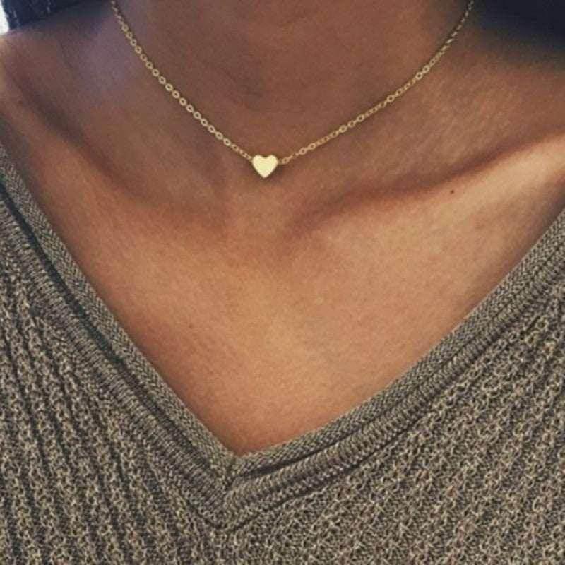 Gold Double-Sided Love Pendant Necklace – Stylish Gift - ZA-Zola