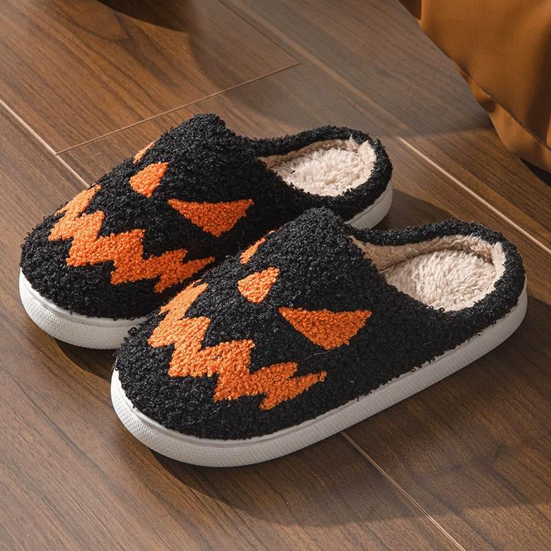 Halloween Ghost Embroidery Couple Slippers - ZA-Zola