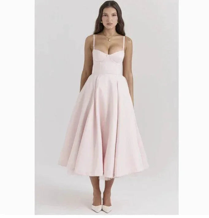 Slim-Fit Corset Swing Sling Dress – Chic & Flattering - ZA-Zola