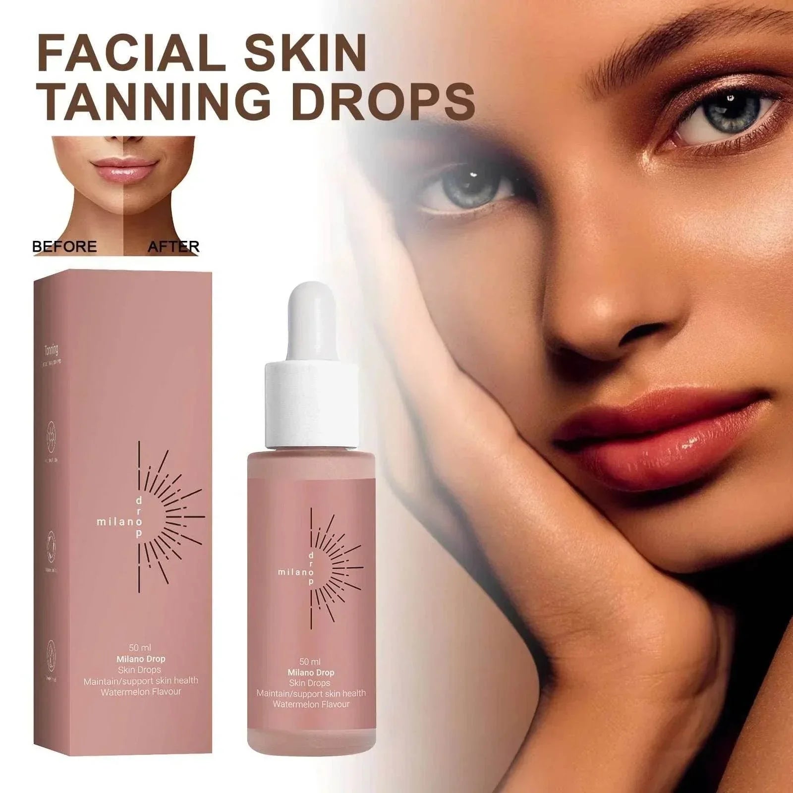 Self-Tanning Face & Body Serum – Dark Bronzing Drops - ZA-Zola