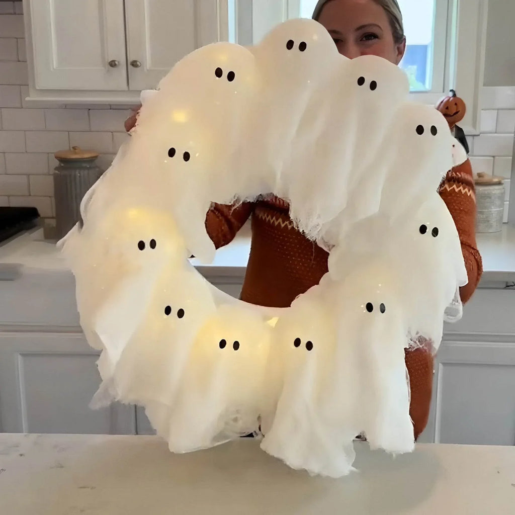 ZA-Zola Light-Up Ghost Garland Halloween Decor - ZA-Zola
