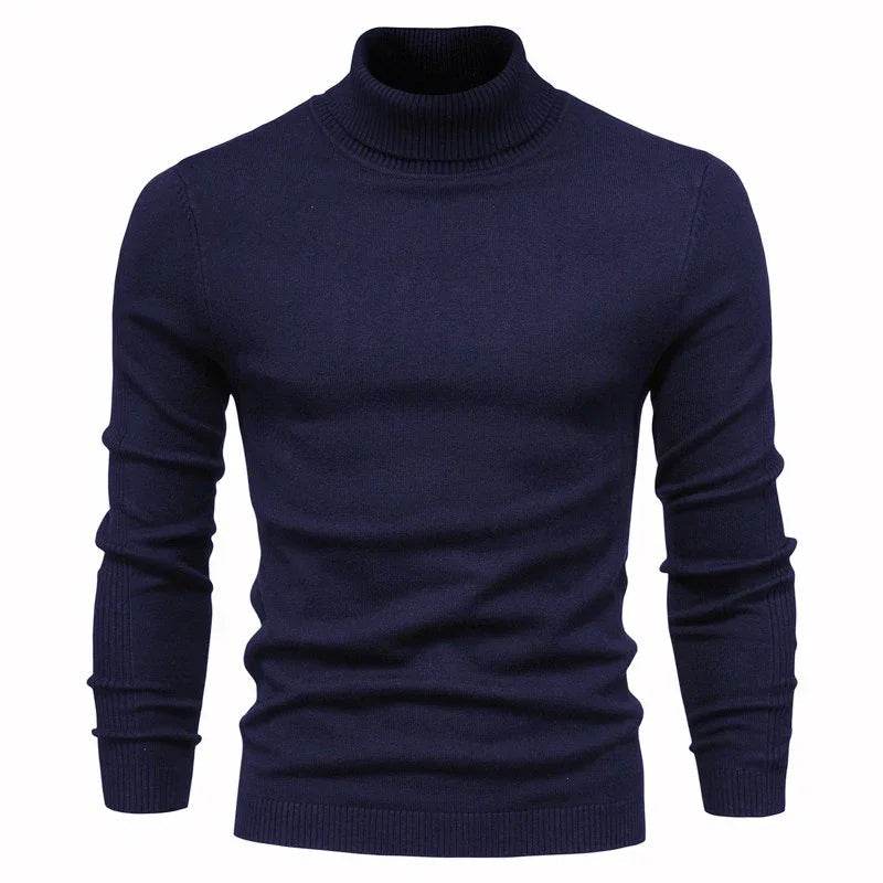 Men's Slim Turtleneck Sweater - Winter Casual Pullover - ZA-Zola