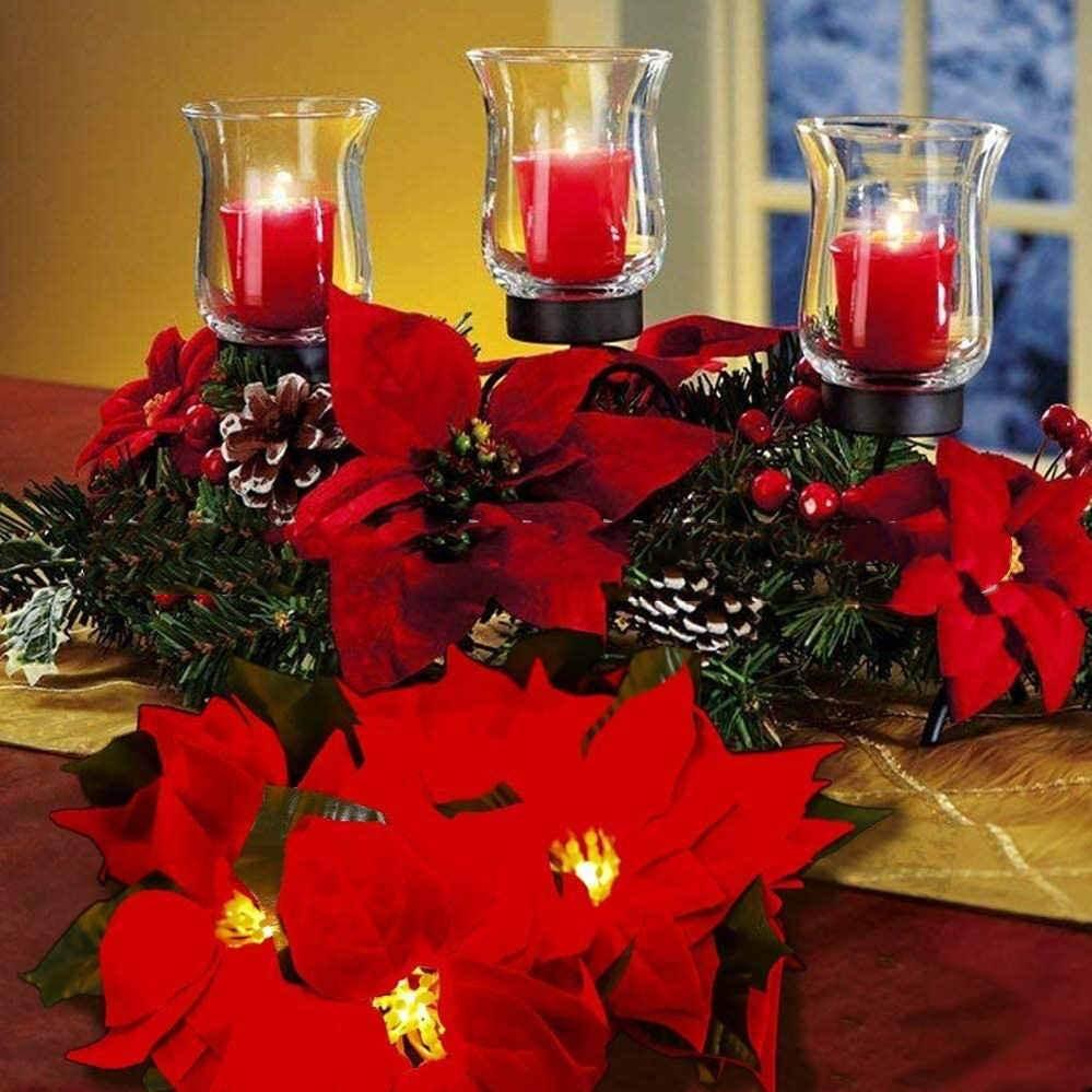 Red Flower String Lights for Door Frame & Escalator Decor - ZA-Zola