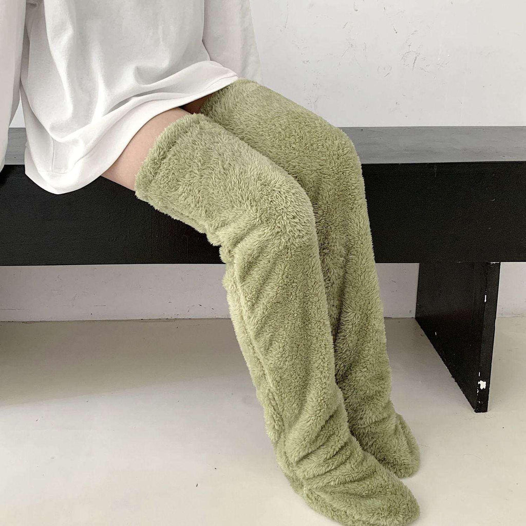 Comfort Over Knee High Fuzzy Socks – Warm Winter Stockings - ZA-Zola