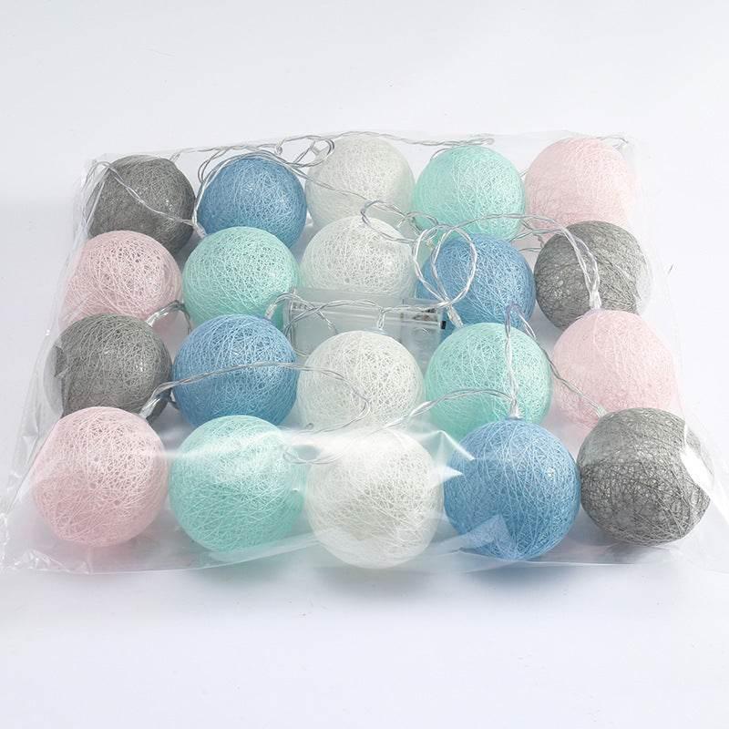 LED Ornamental Festoon Cotton Ball String Lights for Home Decor - ZA-Zola