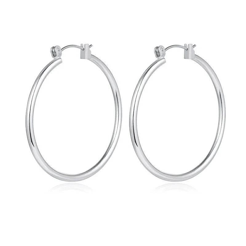 Gold & Silver Temperament Ring Earrings - ZA-Zola