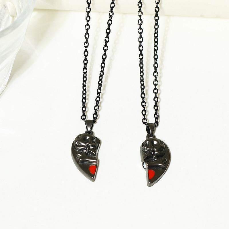 ZA-Zola Punk Retro Skull Couple Necklace - ZA-Zola