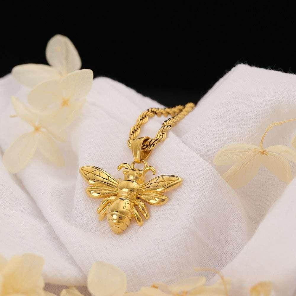 Elegant Titanium Steel Bee Necklace - Buy Now! - ZA-Zola