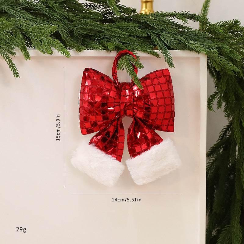 Mirror Bow Christmas Decoration for Tree | Gold, Silver & Red - ZA-Zola