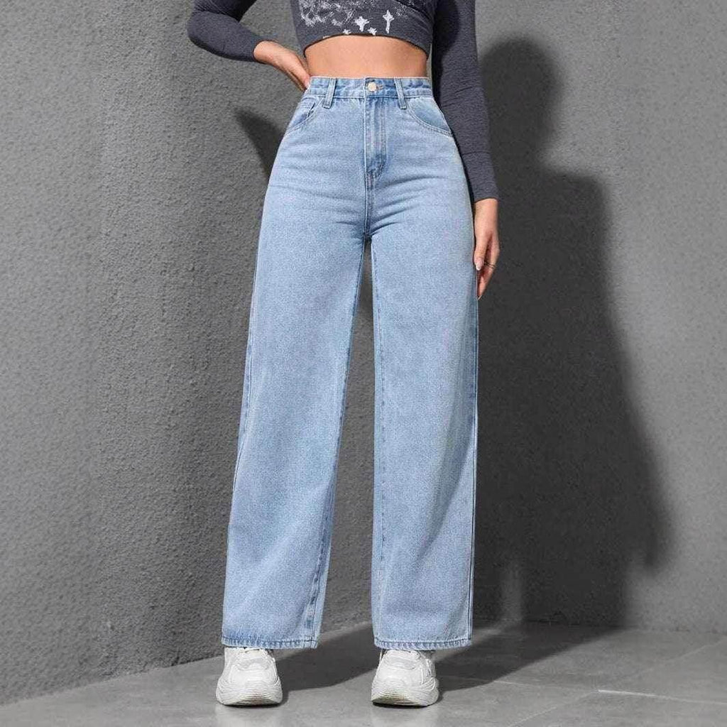 Loose Straight Wide Leg Jeans – Women’s Denim Fit - ZA-Zola