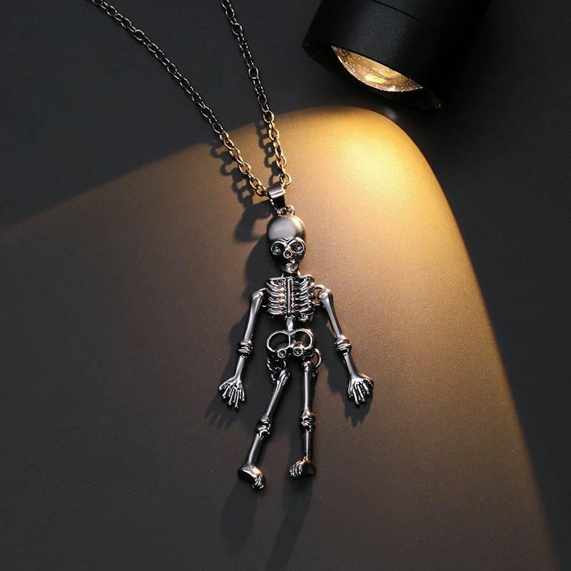 ZA-Zola Ghost Skull Bat Pendant Necklace - ZA-Zola