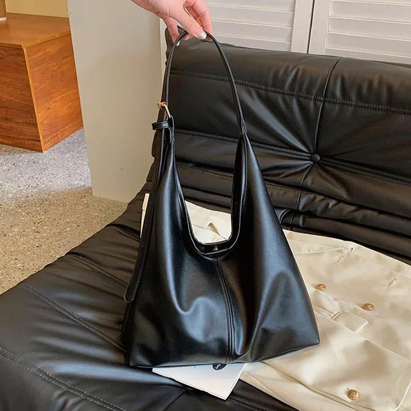 Large Capacity Commuter Tote Bag | Stylish White Ditch Bag - ZA-Zola