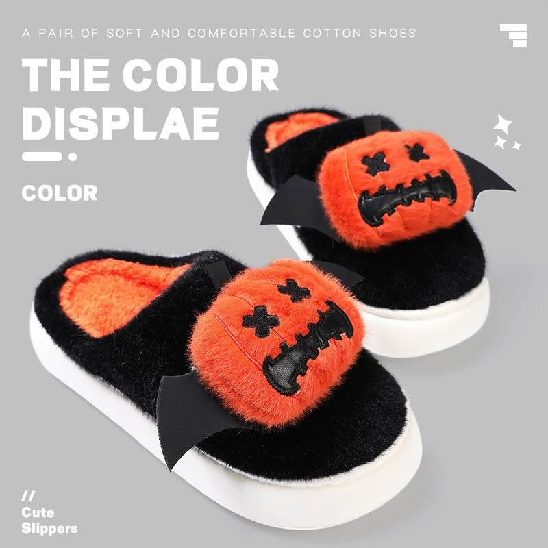 ZA-Zola Halloween Pumpkin Slippers | Cozy Indoor - ZA-Zola