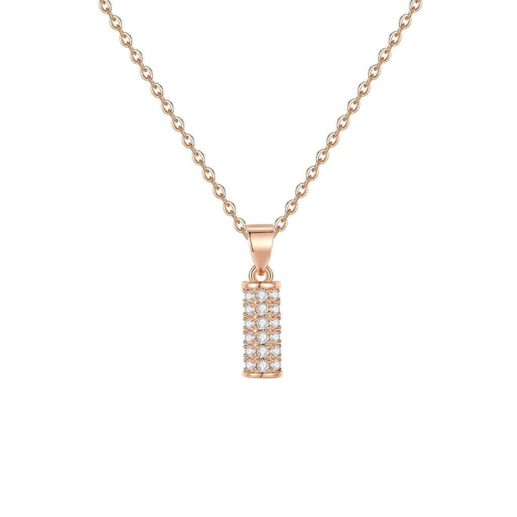 Elegant Flat Stick Zircon Pendant Necklace Women - ZA-Zola