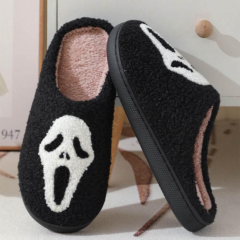 ZA-Zola Halloween Skull Cartoon Print Slippers - ZA-Zola