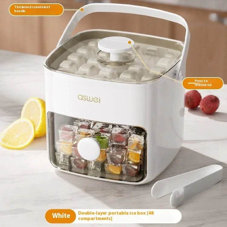 Large 48-Grid Press Ice Cube Mold - 1L Capacity - ZA-Zola