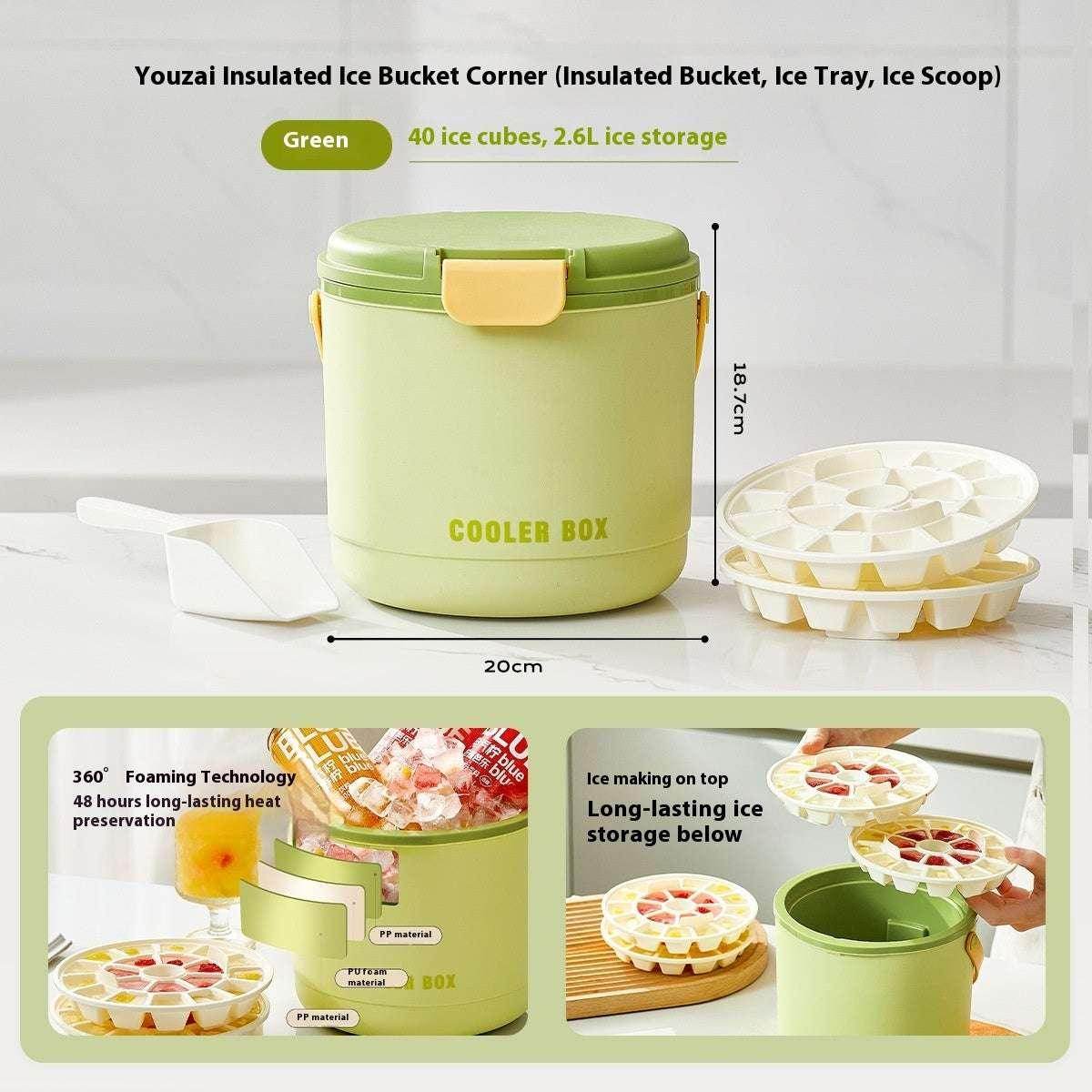 4L Camping Ice Insulation Barrel with Ice Plates - ZA-Zola