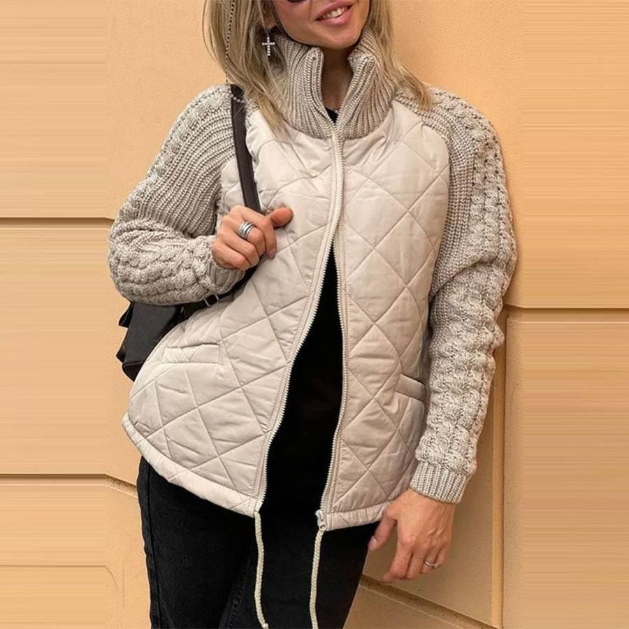 Winter Stand Collar Cotton Jacket – Warm Zipper Coat for Women - ZA-Zola
