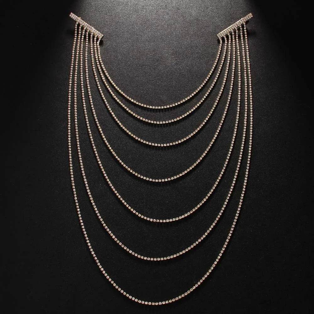 Shop Shining Rhinestone Multi-layer Hair Barrettes - ZA-Zola