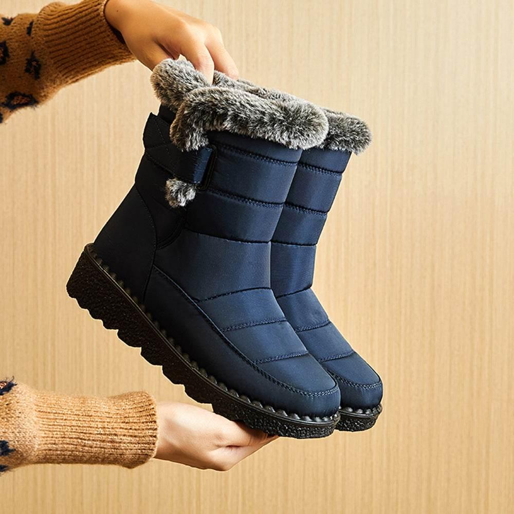 Women’s Snow Boots Waterproof Warm Plush Ankle Shoes Winter Wear - ZA-Zola