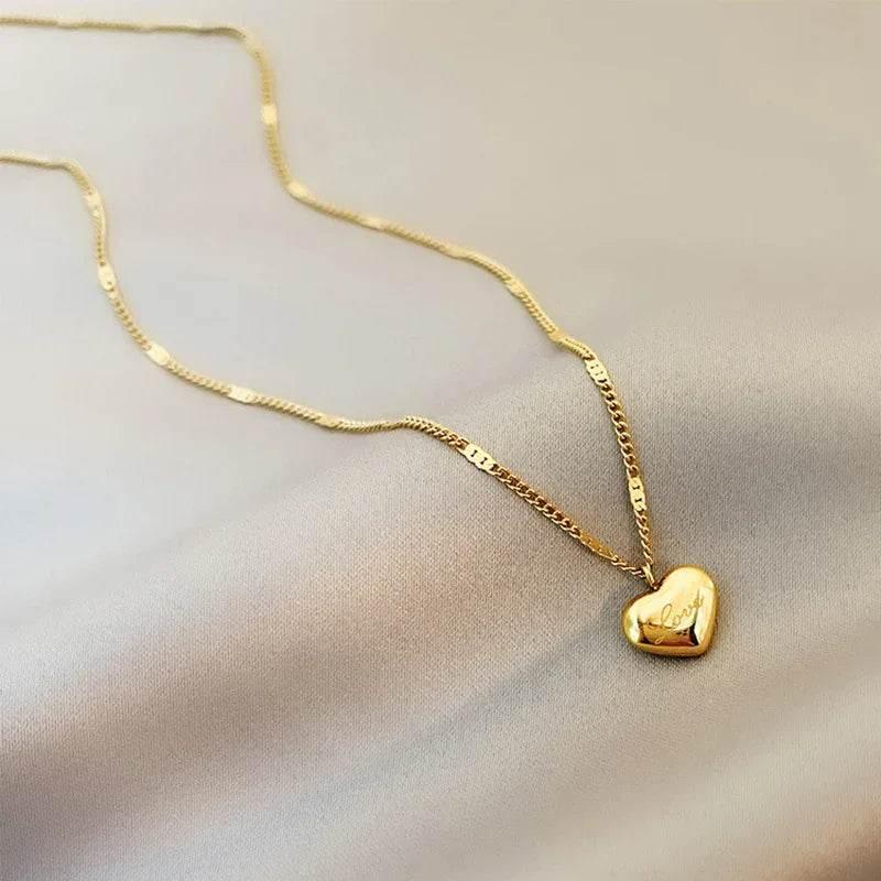 Shop Vintage Love Heart Necklace – Elegant Party Gift - ZA-Zola