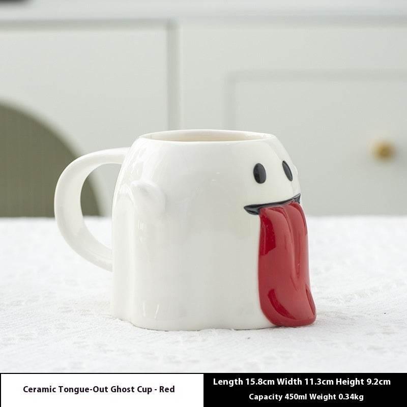 ZA-Zola Little Ghost 3D Ceramic Coffee Cup - ZA-Zola