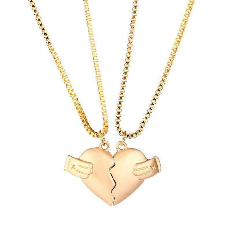Buy Heart-Broken Magnet Love Necklace 2PCS - Perfect Gift for Couples! - ZA-Zola