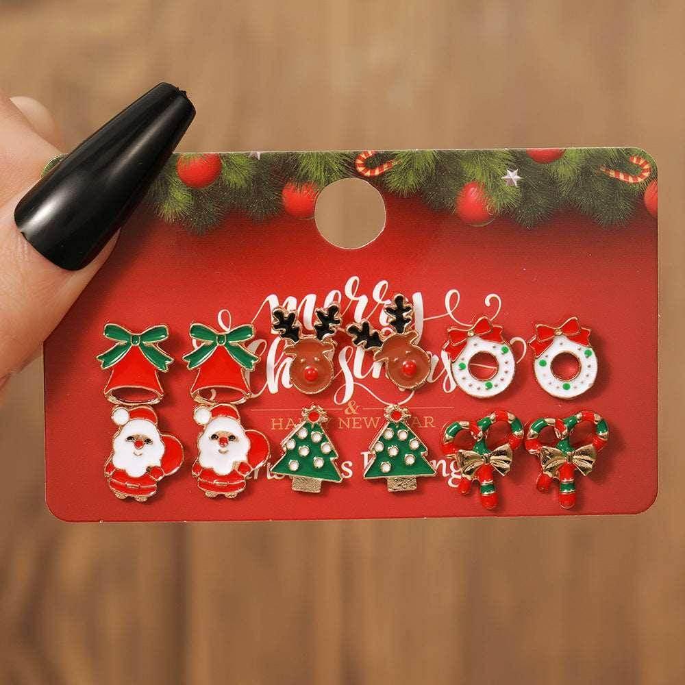 Festive Christmas Stud Earrings Set – Shop Now! - ZA-Zola