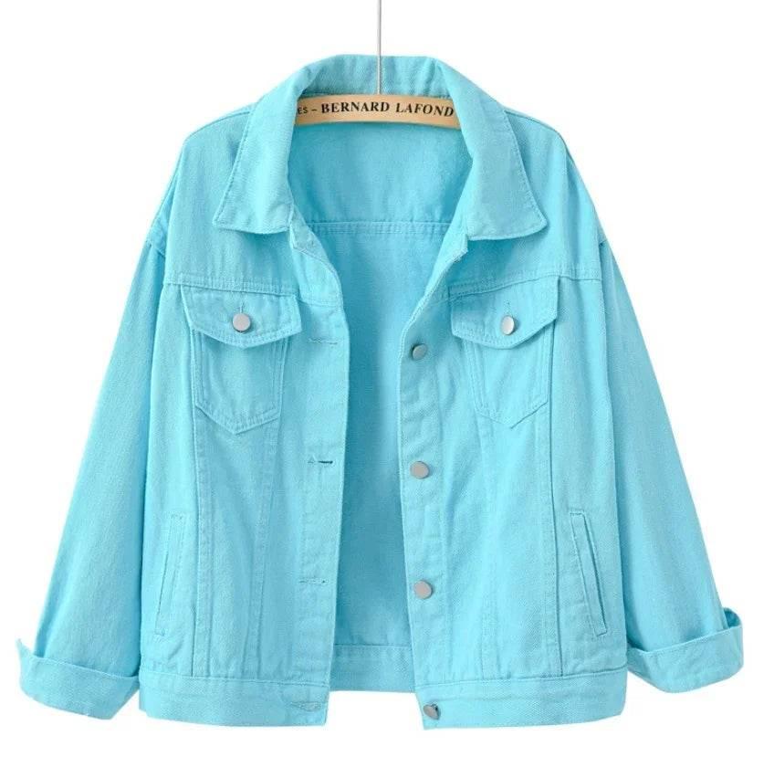 Women'S Plus Size Denim Jacket White - ZA-Zola