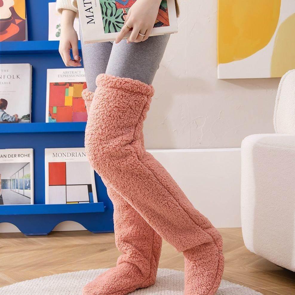 Comfort Over Knee High Fuzzy Socks – Warm Winter Stockings - ZA-Zola