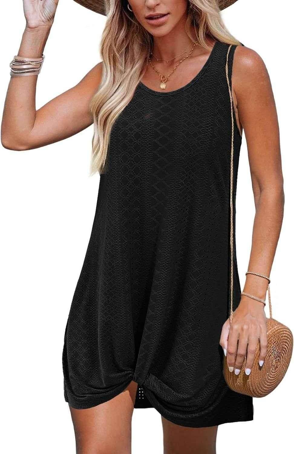 Hollow Out Sleeveless Beach Dress – S to XXL - ZA-Zola