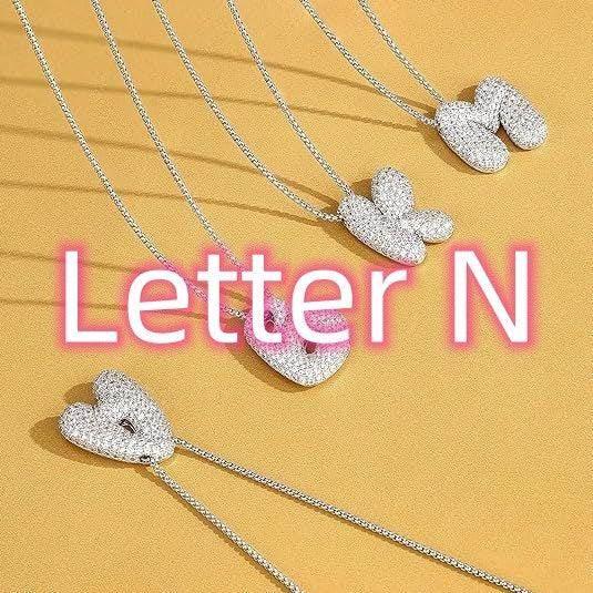Zircon Balloon Letter Pendant Necklace for Women - ZA-Zola