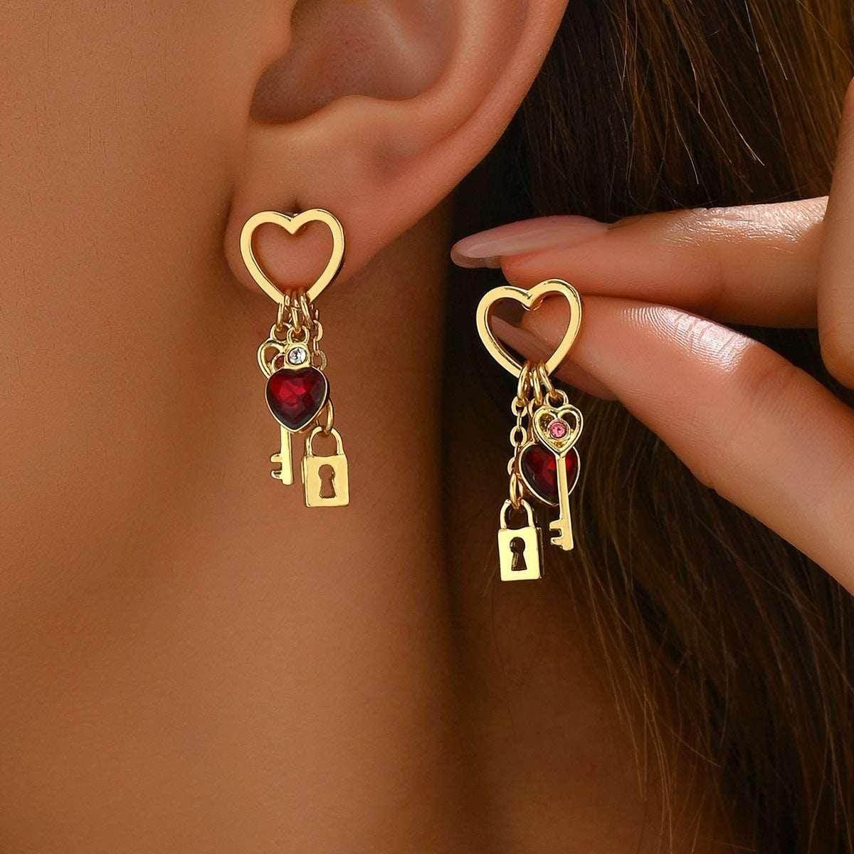 Luxury Love Lock Earrings - Perfect Valentine’s Gift! - ZA-Zola