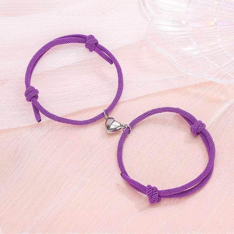 Magnetic Heart Couple Bracelets – 2pcs - ZA-Zola