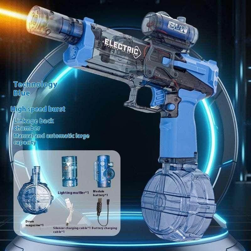 Fire Rat Full-Automatic Light-Up Water Gun – Long Range Electric Water Pistol for Kids - ZA-Zola