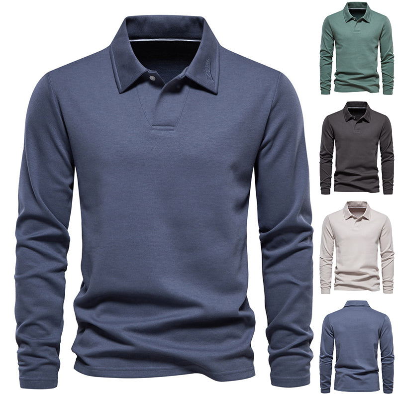 Men’s Long Sleeve Polo Shirt Casual | ZA-Zola